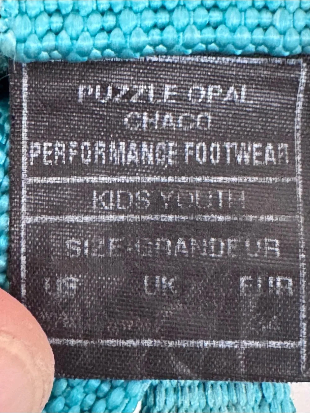 Chaco ZX/1 EcoTread Sandals Kids Size 3 Strappy Open Toe Blue Green Yellow